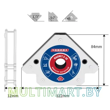 Магнитный угольник Aurora Magnet S-30 картинка 3
